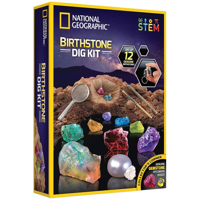 NATIONAL GEOGRAPHIC BIRTHSTONE DIG KIT