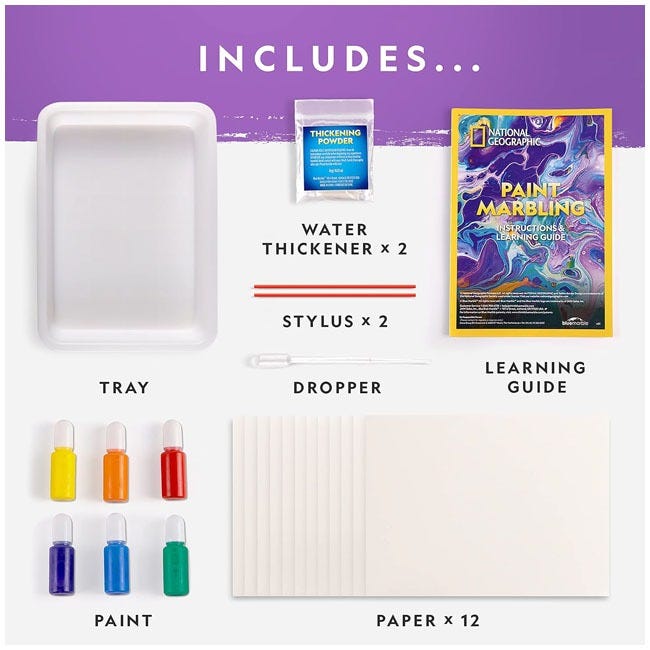 NATIONAL GEOGRAPHIC PAINT MARBLING CRAFT KIT