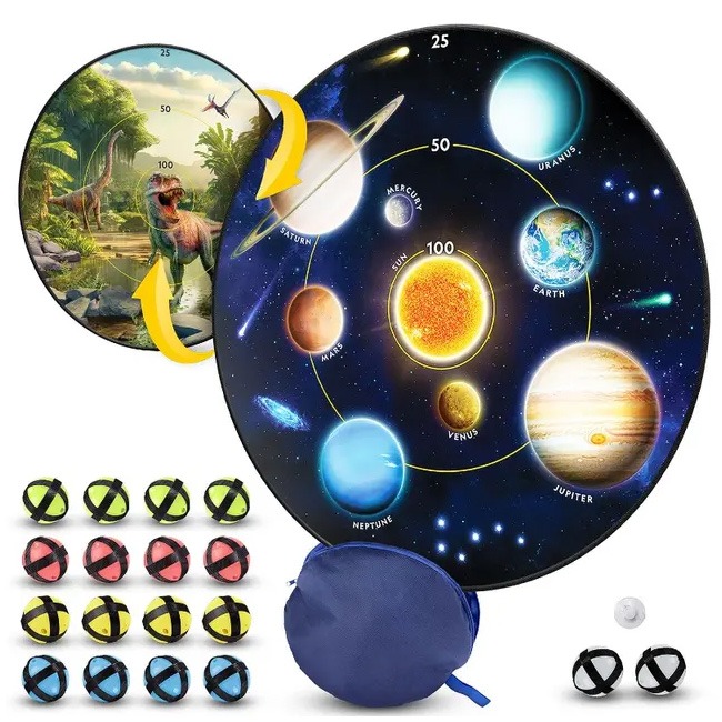 NATIONAL GEOGRAPHIC GLOW-IN-THE-DARK DARTBOARD GAME SET