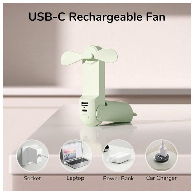 JISULIFE HANDHELD FAN LIFE8 PLUS - MINT GREEN