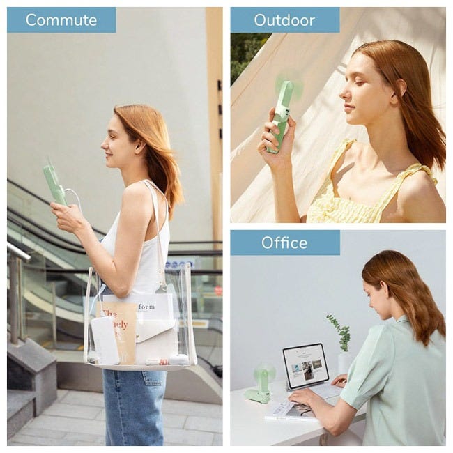 JISULIFE HANDHELD FAN LIFE8 PLUS - MINT GREEN