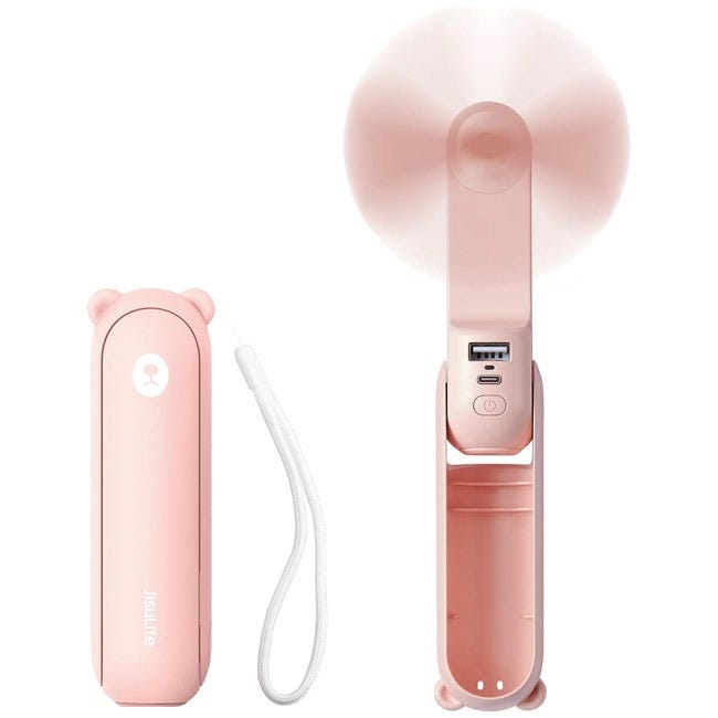 JISULIFE HANDHELD FAN LIFE8 PLUS - PINK