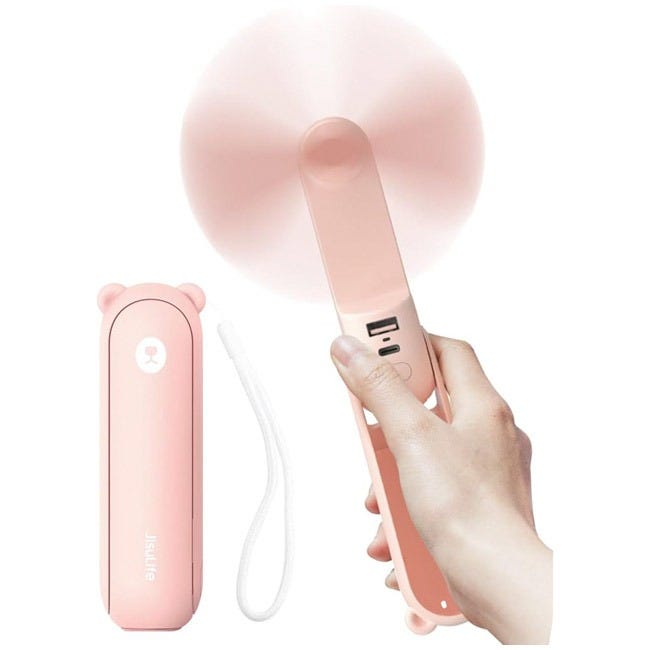 JISULIFE HANDHELD FAN LIFE8 PLUS - PINK