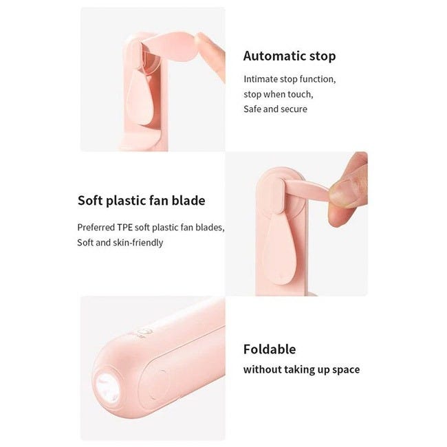 JISULIFE HANDHELD FAN LIFE8 PLUS - PINK