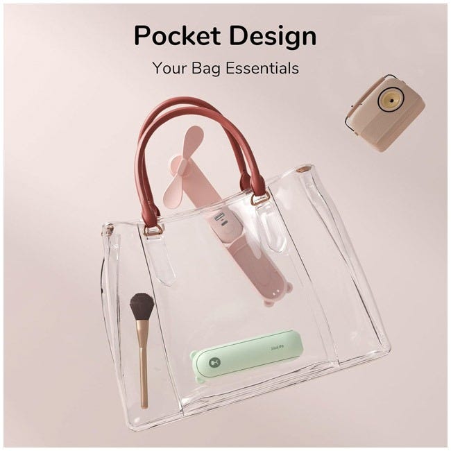 JISULIFE HANDHELD FAN LIFE8 PLUS - PINK