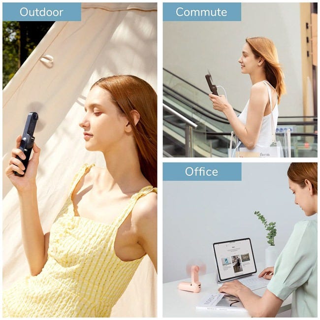 JISULIFE HANDHELD FAN LIFE8 PLUS - PINK