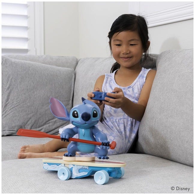 JADA TOYS DISNEY STITCH REMOTE CONTROL 10-INCH SUPER SURFER