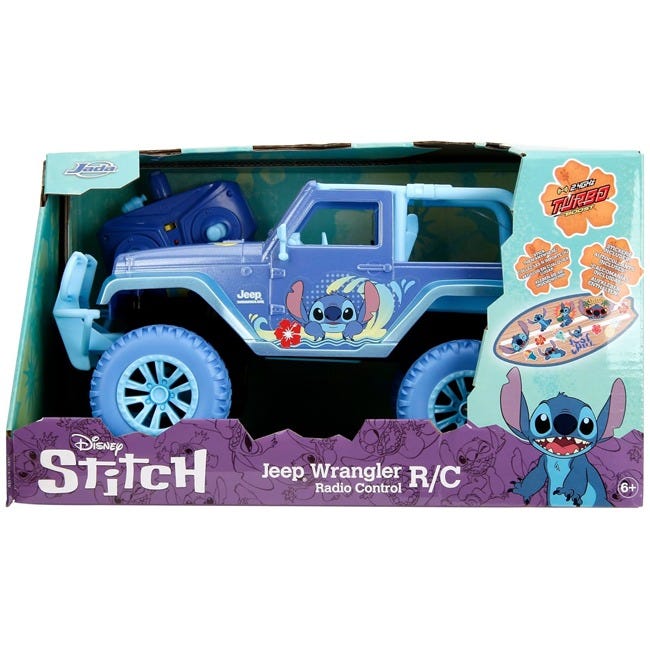 JADA TOYS DISNEY STITCH REMOTE CONTROL JEEP WRANGLER CAR