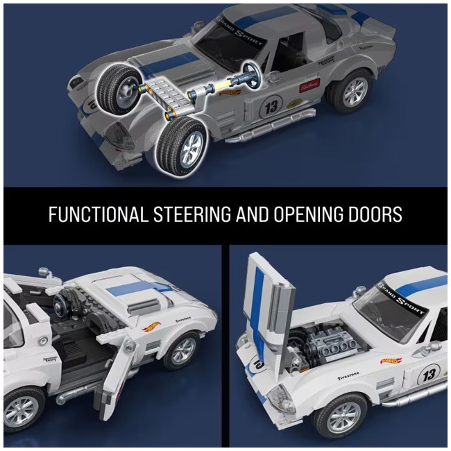 MATTEL BRICKS ELITE SERIES HOT WHEELS CORVETTE GRAND SPORT