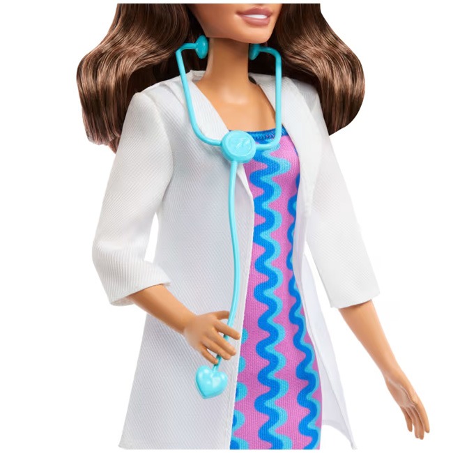 BARBIE CLINIC WITH BRUNETTE DOCTOR FASHION DOLL