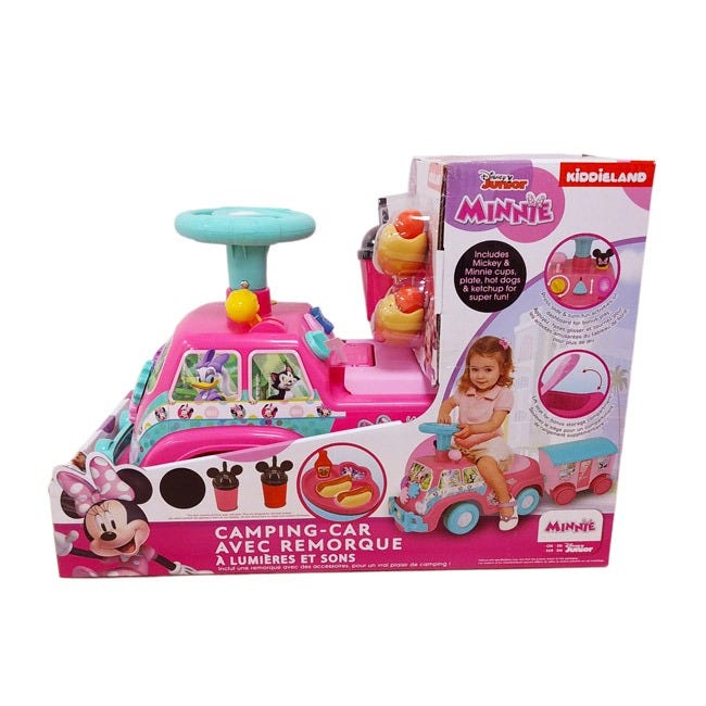 KIDDIELAND LIGHTS N SOUNDS MINNIES BEACH CAMPER TRAILER