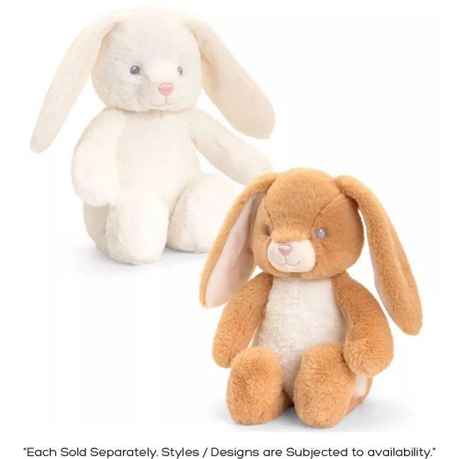 KEEL TOYS 25CM KEELECO BABY RABBIT 2PC ASSORTED