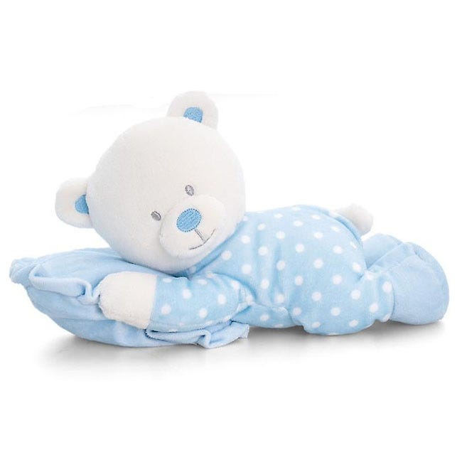 KEEL TOYS 25CM KEELECO BEAR ON PILLOW 2PC ASSORTED