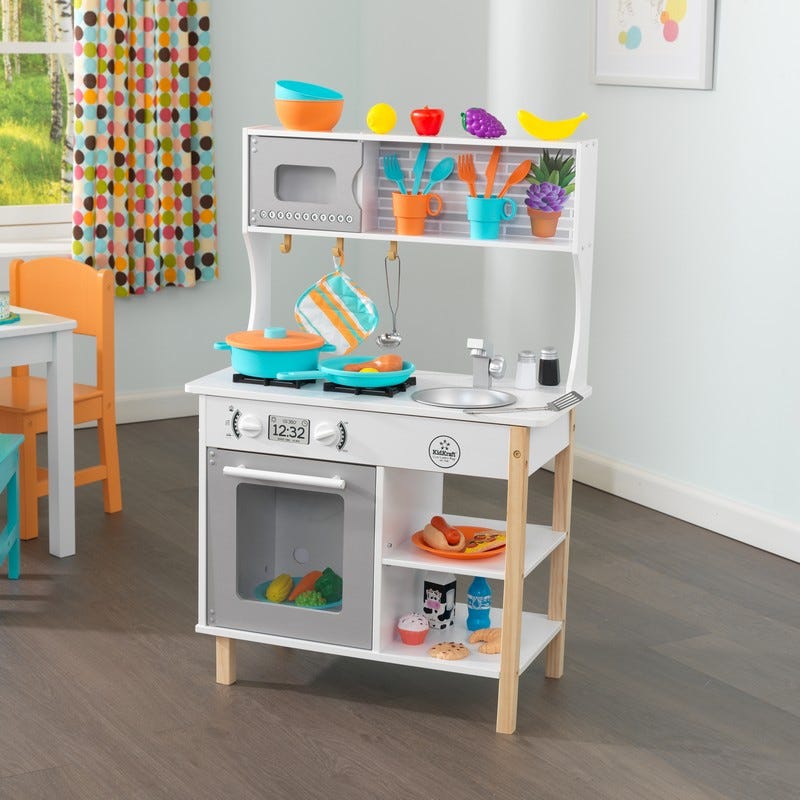 KIDKRAFT ALL TIME PLAY KITCHEN WITH ACCESSORIES