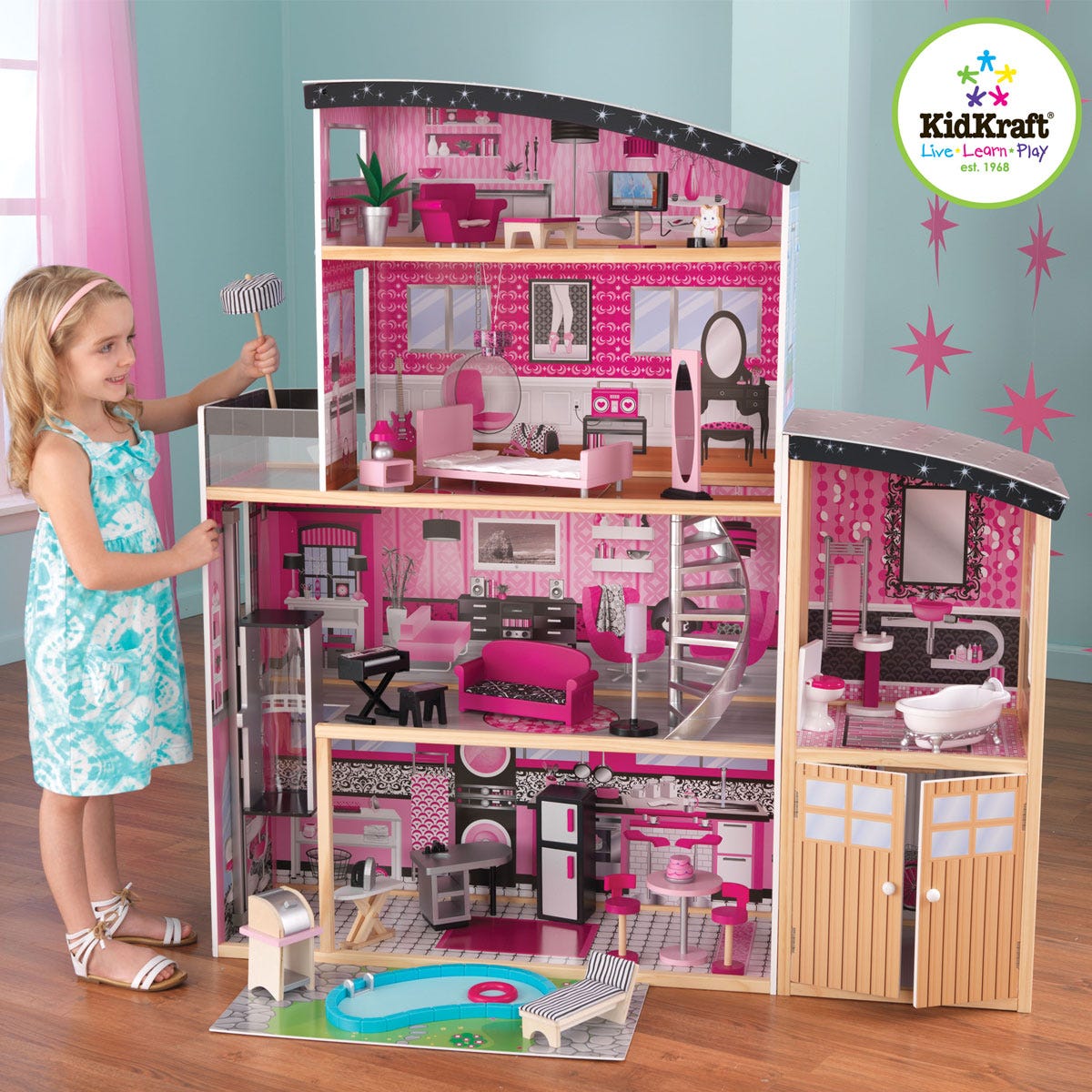 KIDKRAFT SPARKLE MANSION DOLLHOUSE