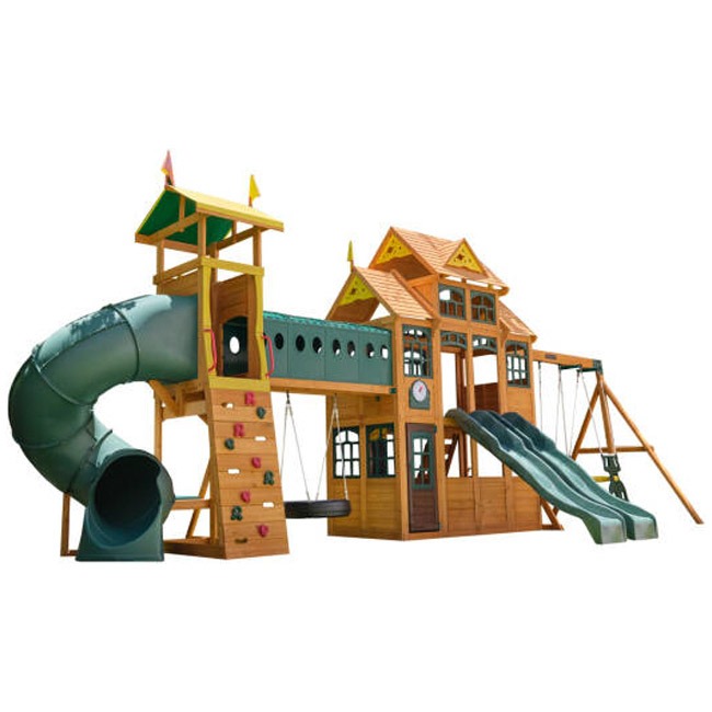 KidKraft Bear Cave Lodge Playset featuring a detailed wooden lodge, bear cave, trees, and animal figures. Perfect for kids’ imaginative play, storytelling, and outdoor adventure fun in a durable wooden design.
