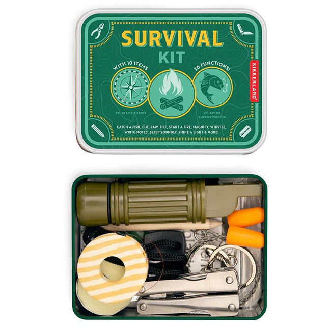 KIKKERLAND SURVIVAL KIT - 10 ITEMS WITH 30 FUNCTIONS
