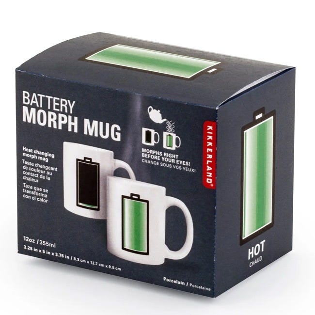KIKKERLAND MORPH MUG BATTERY