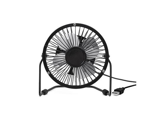 KIKKERLAND USB METAL DESK FAN - BLACK