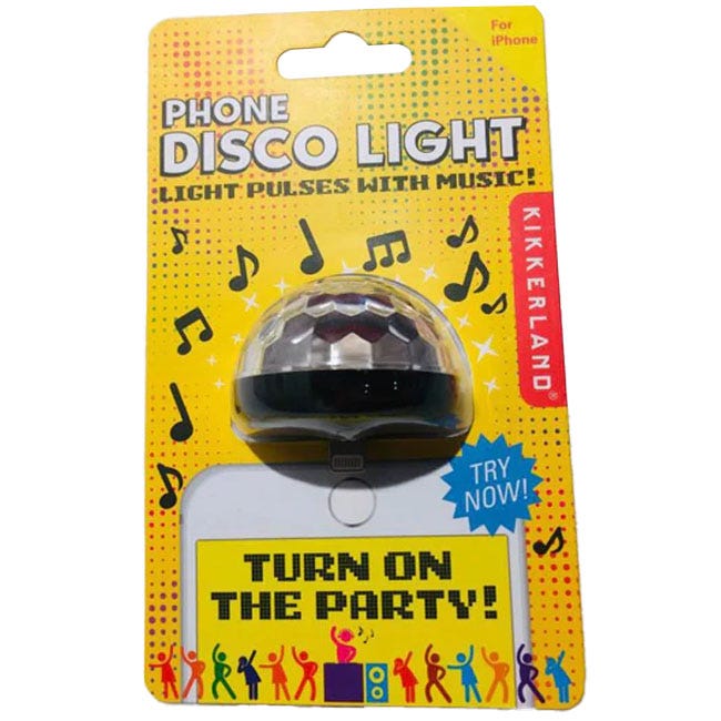 KIKKERLAND IPHONE DISCO LIGHT BLACK