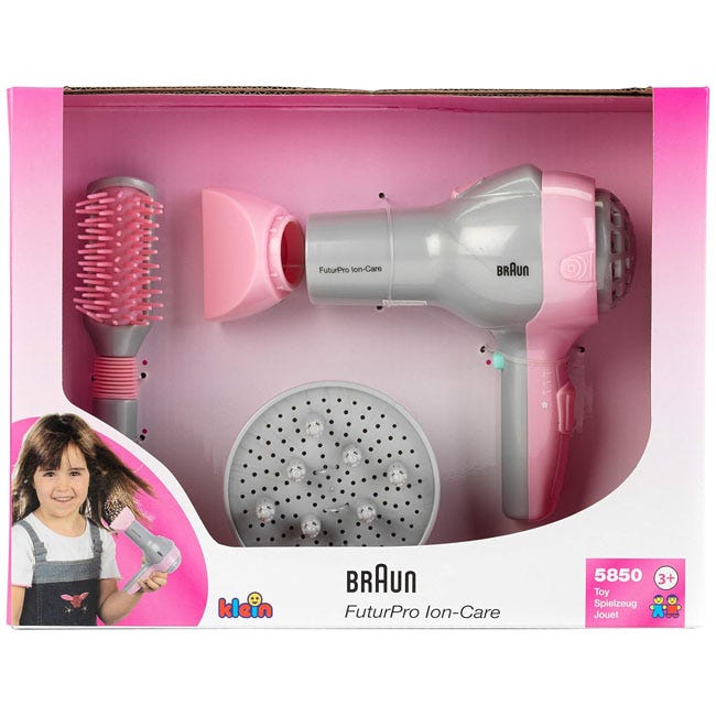 KLEIN BRAUN - HAIRDRYER WITH DIFFUSER AND BRUSH