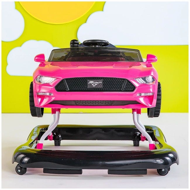 BRIGHT STARTS FORD MUSTANG 4 IN 1 PINK BABY ACTIVITY CENTER
