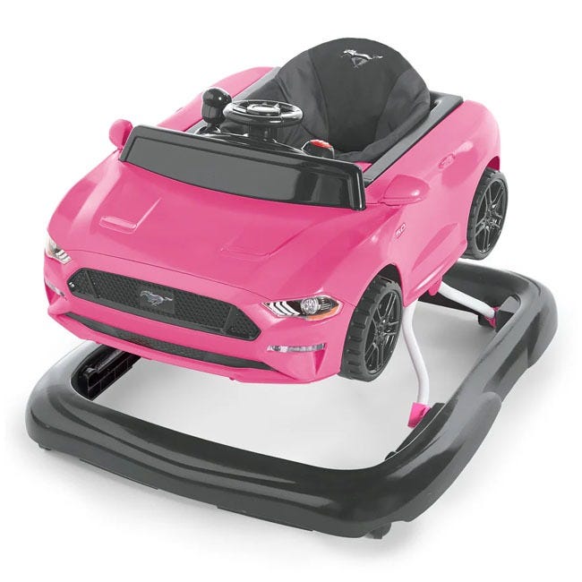 BRIGHT STARTS FORD MUSTANG 4 IN 1 PINK BABY ACTIVITY CENTER