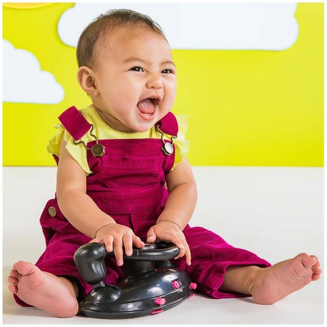BRIGHT STARTS FORD MUSTANG 4 IN 1 PINK BABY ACTIVITY CENTER
