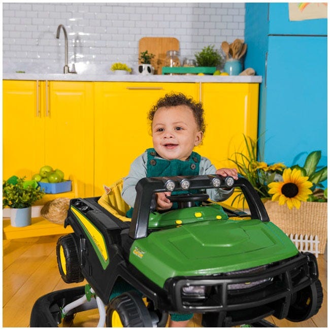 BRIGHT STARTS JOHN DEERE 4 IN 1 GATOR GREEN BABY ACTIVITY CE
