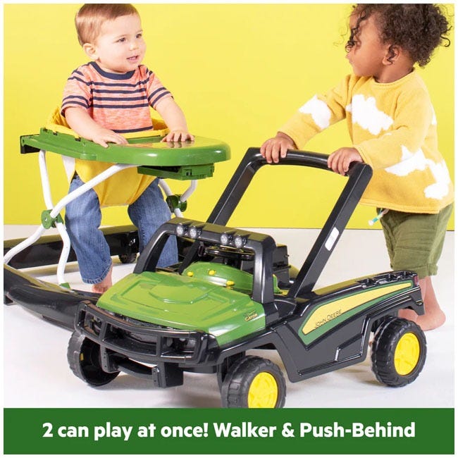 BRIGHT STARTS JOHN DEERE 4 IN 1 GATOR GREEN BABY ACTIVITY CE