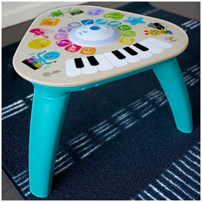 BABY EINSTEIN BY HAPE CLEVER COMPOSER WOODEN ACTIVITY TABLE