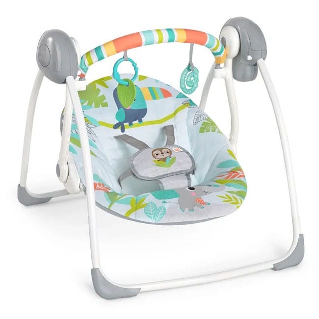 BRIGHT STARTS RAINFOREST VIBES PORTABLE ROCKER