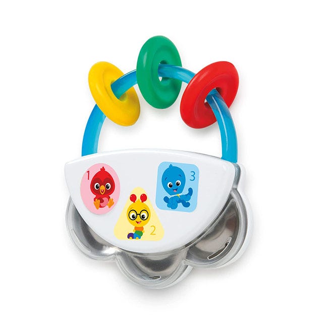 BABY EINSTEIN TINY TAMBOURINE MUSICAL TOY AND RATTLE