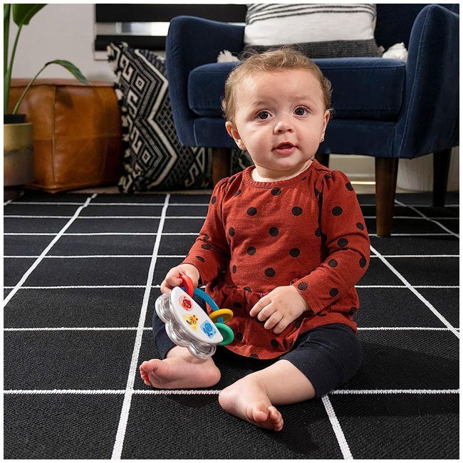 BABY EINSTEIN TINY TAMBOURINE MUSICAL TOY AND RATTLE