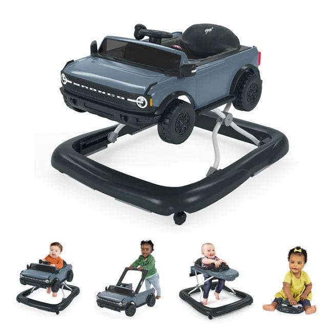 BRIGHT STARTS FORD BRONCO 4IN1 ACTIVITY PUSH WALKER GRAY