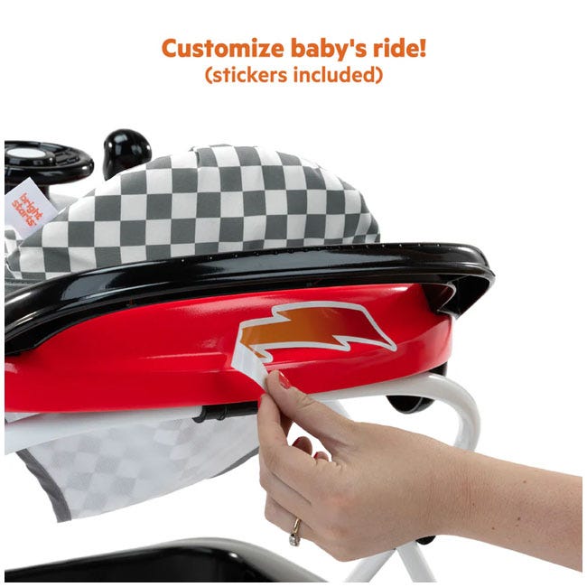 BRIGHT STARTS LITTLE SPEEDSTER 3-IN-1 CAR WALKER RED RACER