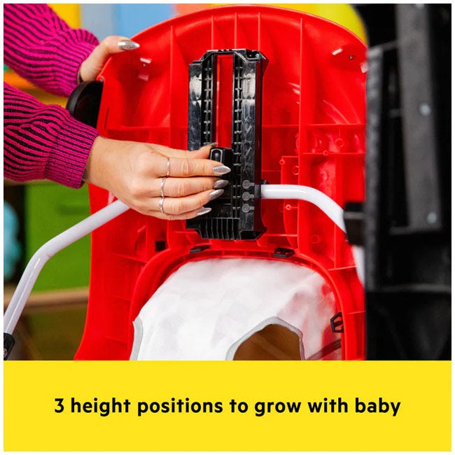 BRIGHT STARTS LITTLE SPEEDSTER 3-IN-1 CAR WALKER RED RACER