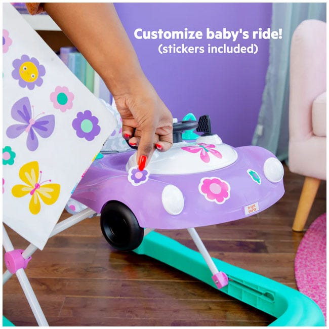 BRIGHT STARTS LITTLE SPEEDSTAR 3-IN-1 CAR WALKER PURPLE RACE
