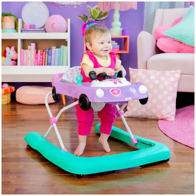 BRIGHT STARTS LITTLE SPEEDSTAR 3-IN-1 CAR WALKER PURPLE RACE