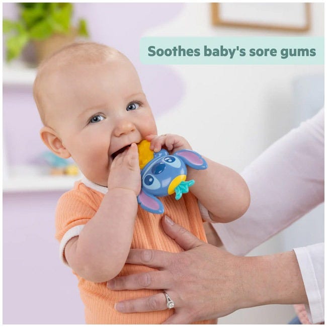 BRIGHT STARTS STITCH TROPICAL TEETHE RATTLE AND TEETHER TOY