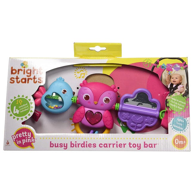 BRIGHT STARTS BUSY BIRDIES CARRIER TOY BAR