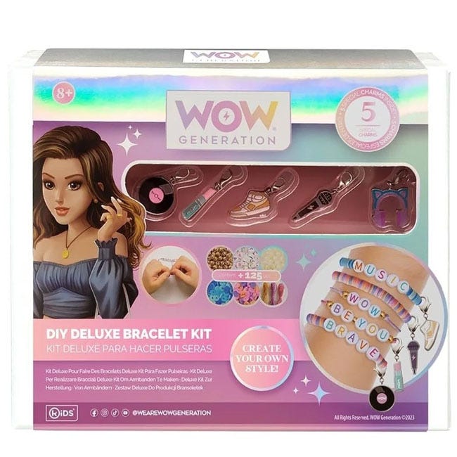 WOW GENERATION DELUXE DIY KIT WITH 5 METAL CHARMS BRACELETS