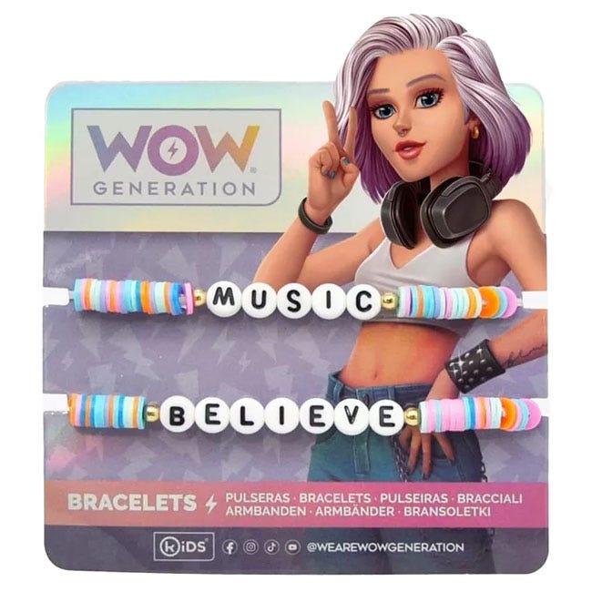 WOW GENERATION BRACELETS WITH MESSAGE BOX 2PCS PACK