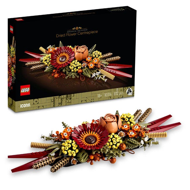 LEGO ICONS DRIED FLOWER CENTERPIECE