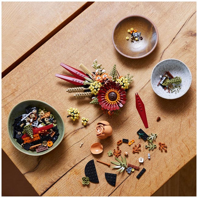 LEGO ICONS DRIED FLOWER CENTERPIECE