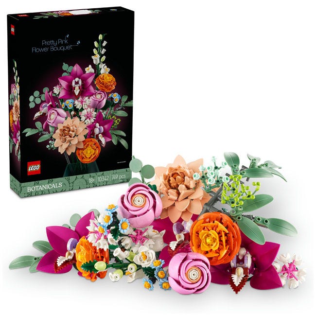 LEGO BOTANICALS PRETTY PINK FLOWER BOUQUET