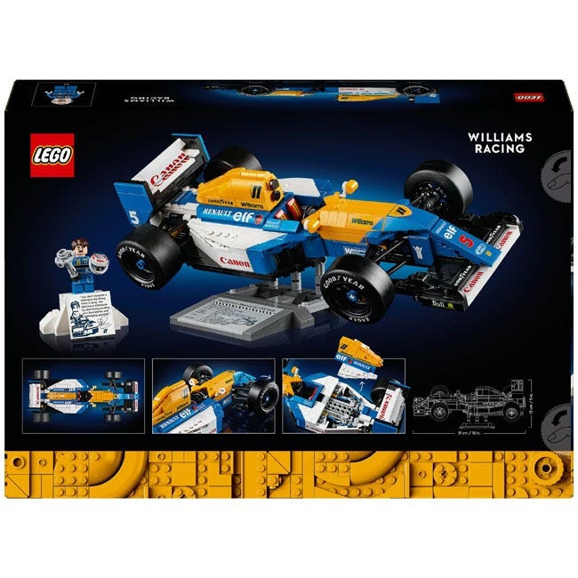 LEGO ICONS WILLIAMS RACING FW14B AND NIGEL MANSELL
