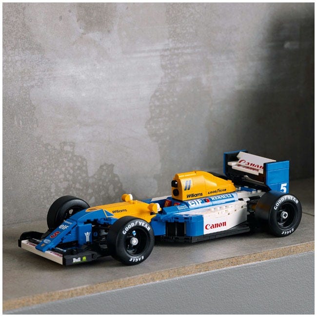 LEGO ICONS WILLIAMS RACING FW14B AND NIGEL MANSELL