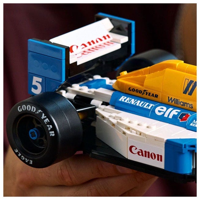 LEGO ICONS WILLIAMS RACING FW14B AND NIGEL MANSELL