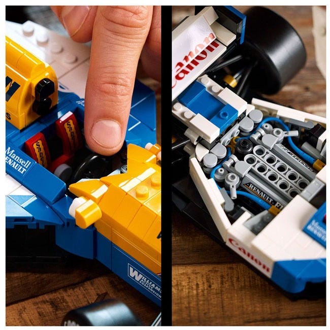 LEGO ICONS WILLIAMS RACING FW14B AND NIGEL MANSELL